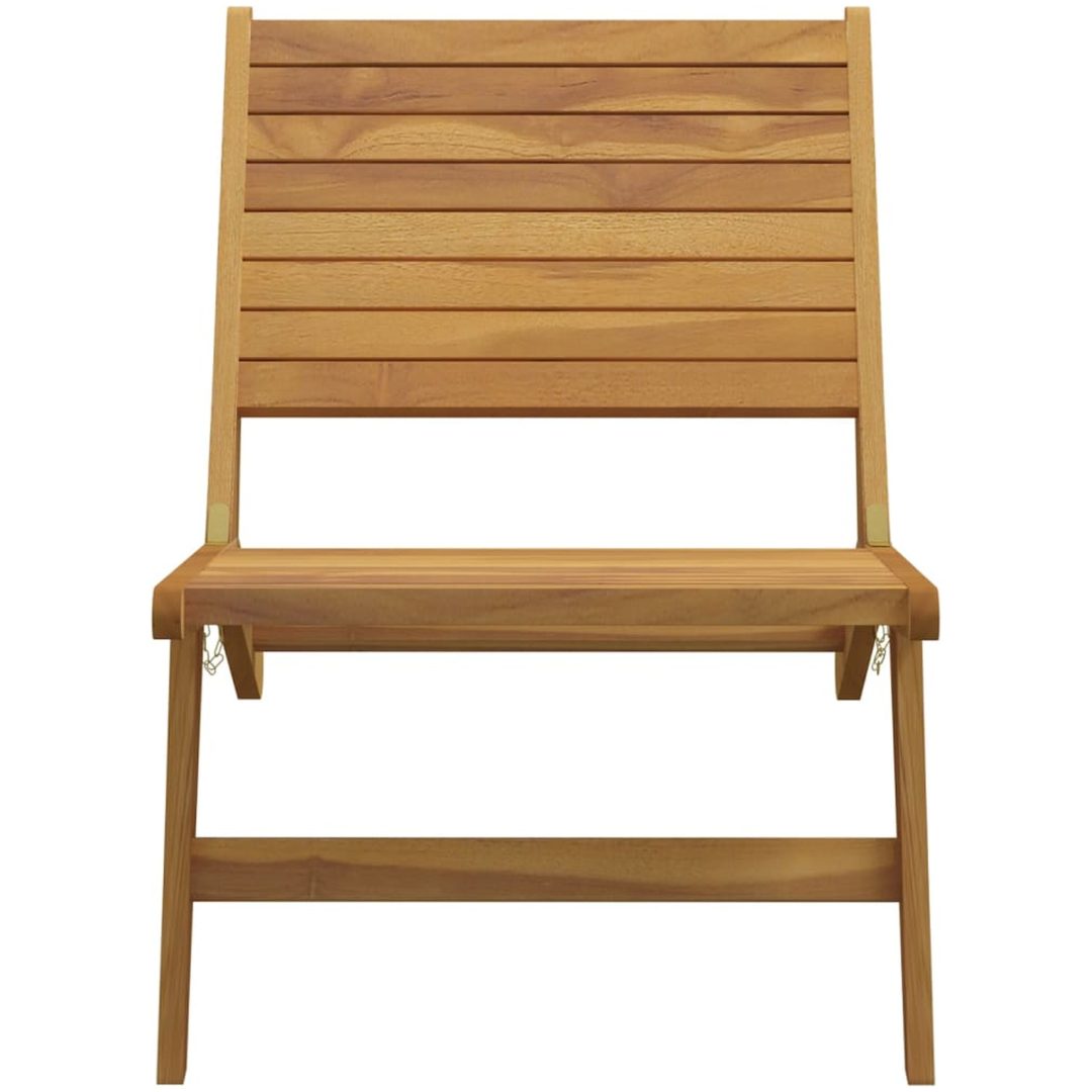 Trädgårdsstol massiv teak vidaXL – bild 3