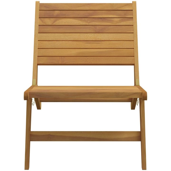 Trädgårdsstol massiv teak vidaXL – bild 3