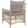 Trädgårdsstol med Dynor Beige 60x70x78 cm Poly Rottning vidaXL Standard – miniatyr 2