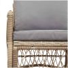 Trädgårdsstol med Dynor Beige 60x70x78 cm Poly Rottning vidaXL Standard – miniatyr 3