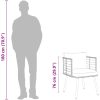 Trädgårdsstol med dynor svart konstrotting vidaXL – miniatyr 10