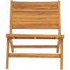 Trädgårdsstol med fotstöd massiv teak vidaXL – miniatyr 5