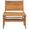 Trädgårdsstol med fotstöd massiv teak vidaXL – miniatyr 8