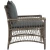 Trädgårdsstol med Kuddar Grå Poly Rattan vidaXL Standard – miniatyr 5