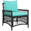 Trädgårdsstol med Kuddar Svart 60x70x78 cm Poly Rattan vidaXL Standard – miniatyr 2