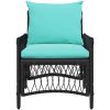 Trädgårdsstol med Kuddar Svart 60x70x78 cm Poly Rattan vidaXL Standard – miniatyr 4