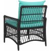 Trädgårdsstol med Kuddar Svart 60x70x78 cm Poly Rattan vidaXL Standard – miniatyr 6
