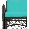 Trädgårdsstol med Kuddar Svart 60x70x78 cm Poly Rattan vidaXL Standard – miniatyr 7