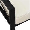 Trädgårdsstol med sandfärgade dynor 68x76x79 cm stål vidaXL – miniatyr 6