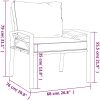 Trädgårdsstol med sandfärgade dynor 68x76x79 cm stål vidaXL – miniatyr 7
