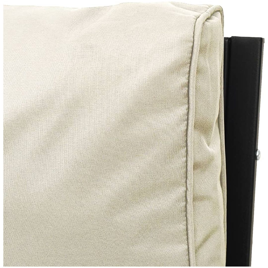 Trädgårdsstol med sandfärgade dynor 76x76x79 cm stål vidaXL – bild 5