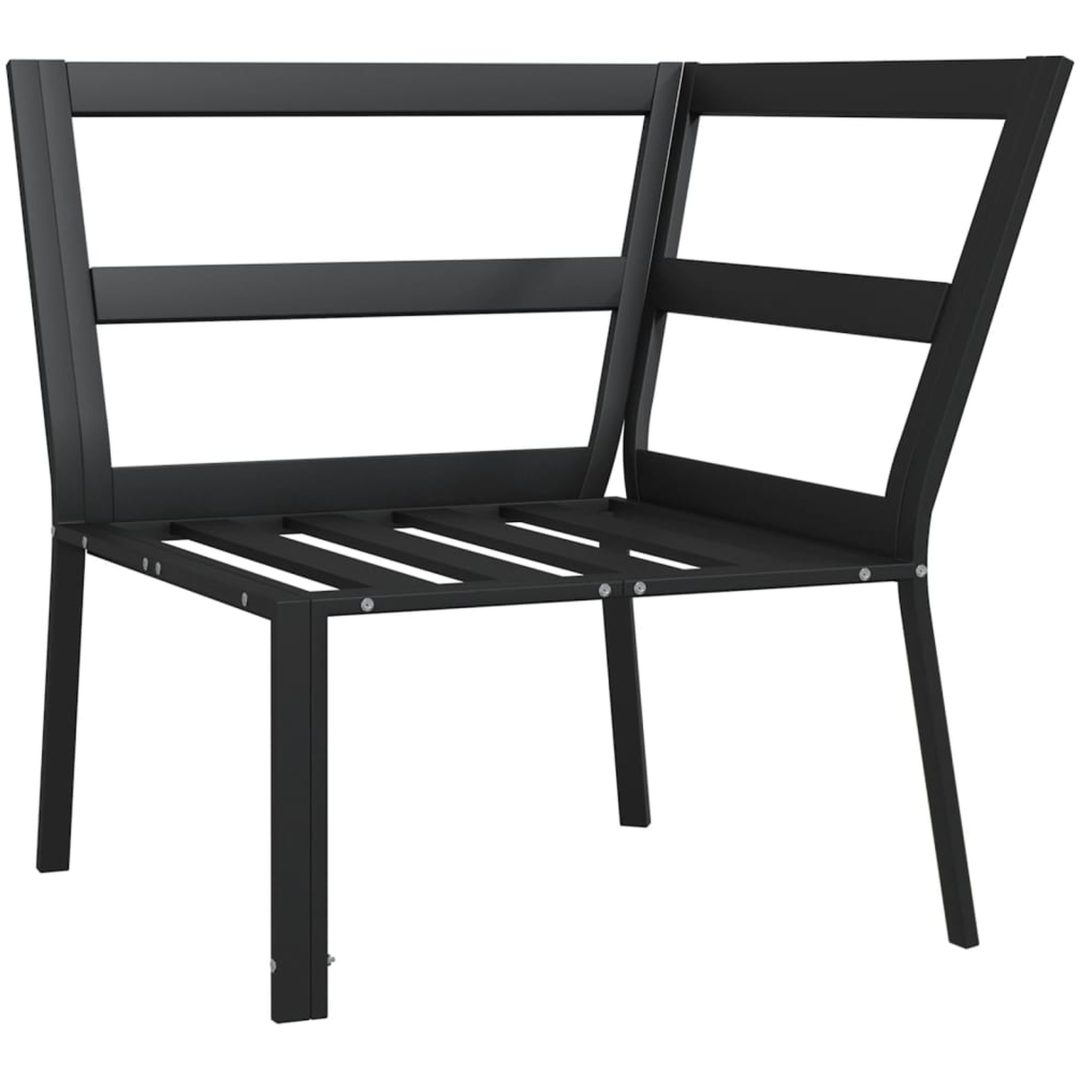 Trädgårdsstol med sandfärgade dynor 76x76x79 cm stål vidaXL – bild 6
