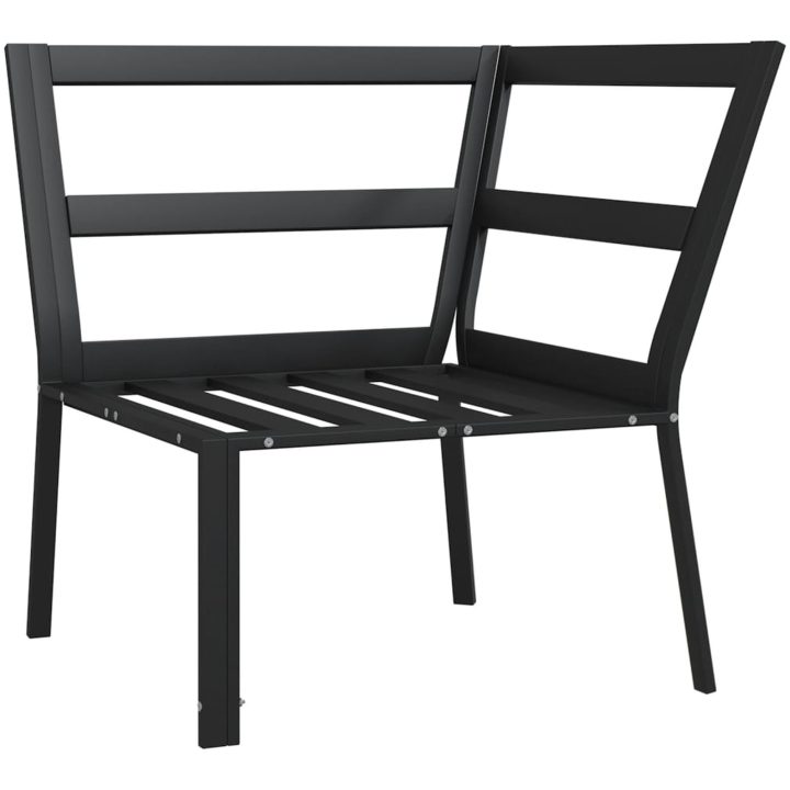Trädgårdsstol med sandfärgade dynor 76x76x79 cm stål vidaXL – bild 6