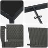 Trädgårdsstol Set med kudde 3 pcs Svart vidaXL 80 x 80 x 73 cm – miniatyr 9
