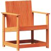Trädgårdsstol vaxbrun 62x56x77 cm massiv furu vidaXL – miniatyr 2