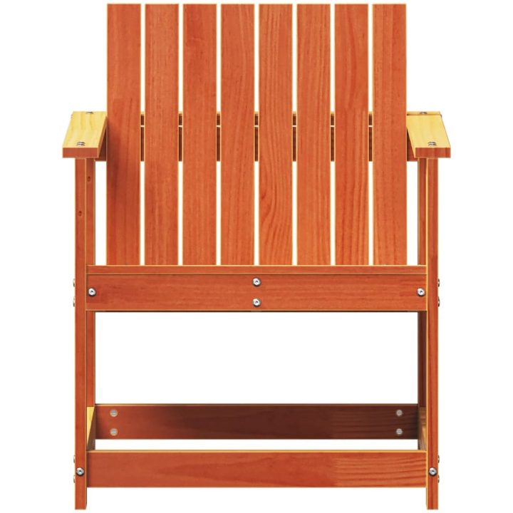 Trädgårdsstol vaxbrun 62x56x77 cm massiv furu vidaXL – bild 4