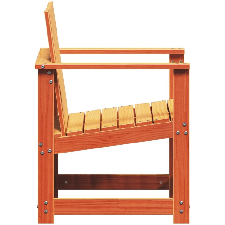 Trädgårdsstol vaxbrun 62x56x77 cm massiv furu vidaXL – bild 5