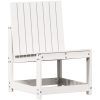 Trädgårdsstol vit 50,5x55x77 cm massiv furu vidaXL – miniatyr 2
