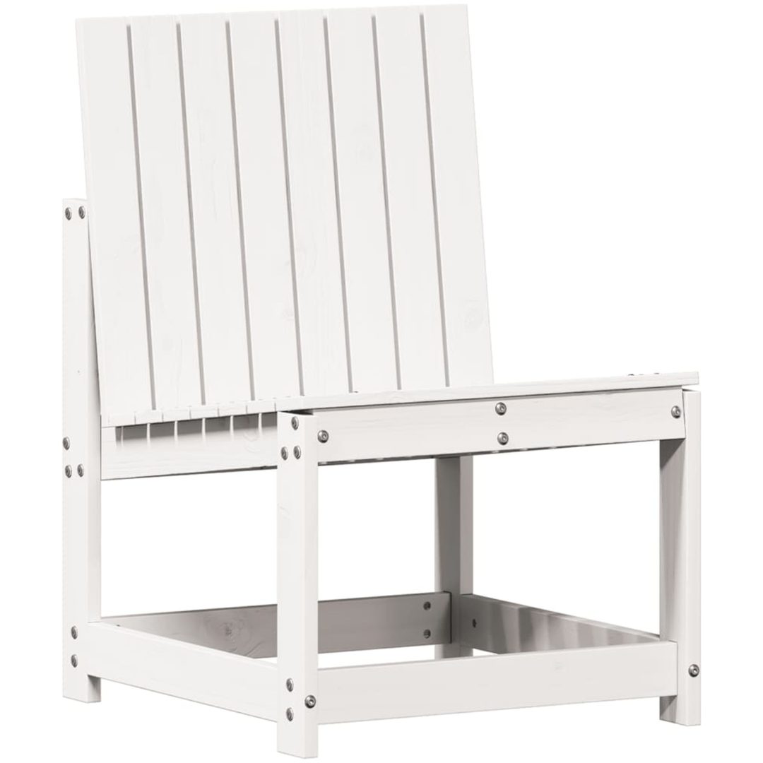 Trädgårdsstol vit 50,5x55x77 cm massiv furu vidaXL – bild 2