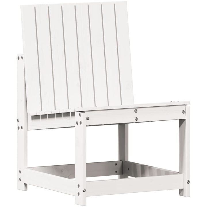 Trädgårdsstol vit 50,5x55x77 cm massiv furu vidaXL – bild 2