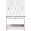 Trädgårdsstol vit 50,5x55x77 cm massiv furu vidaXL – miniatyr 4