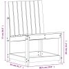 Trädgårdsstol vit 50,5x55x77 cm massiv furu vidaXL – miniatyr 9