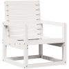 Trädgårdsstol vit 57,5x63x76 cm massiv furu vidaXL – miniatyr 2