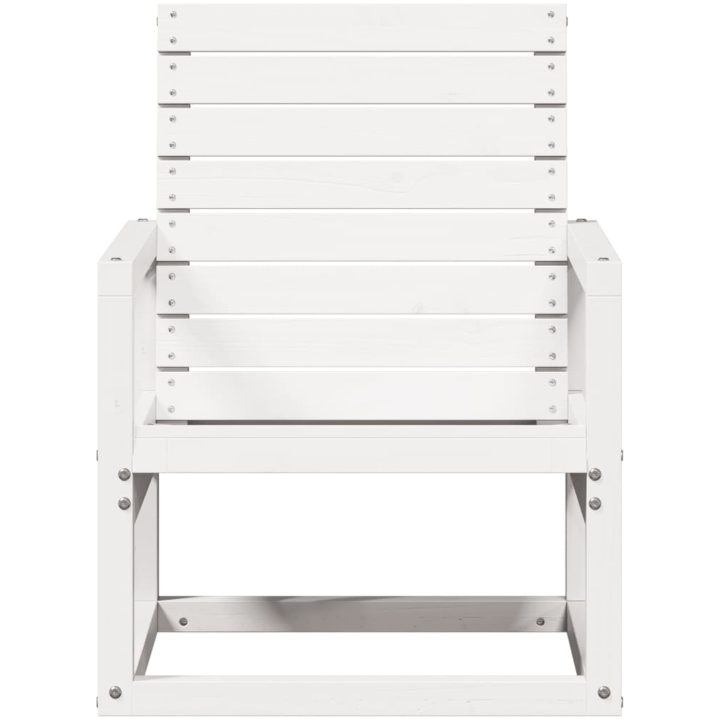Trädgårdsstol vit 57,5x63x76 cm massiv furu vidaXL – bild 4