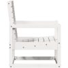 Trädgårdsstol vit 57,5x63x76 cm massiv furu vidaXL – miniatyr 5