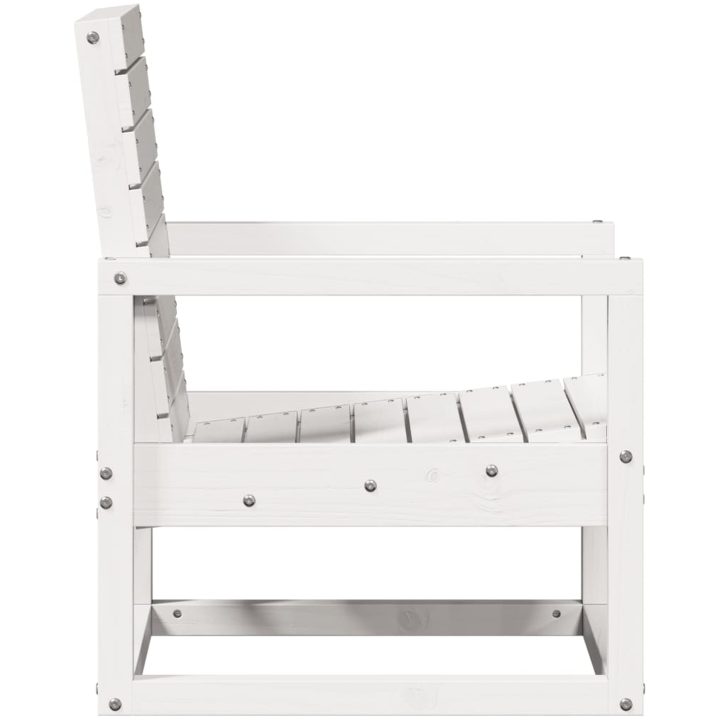 Trädgårdsstol vit 57,5x63x76 cm massiv furu vidaXL – bild 5