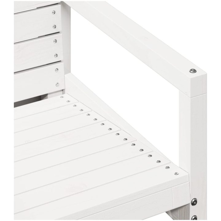 Trädgårdsstol vit 57,5x63x76 cm massiv furu vidaXL – bild 7
