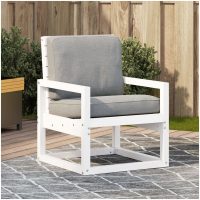 Trädgårdsstol vit 57,5x63x76 cm massiv furu vidaXL