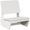 Trädgårdsstol vit 60x64x70,5 cm massiv furu vidaXL – miniatyr 2