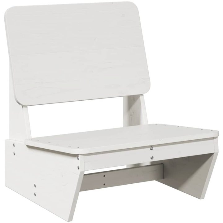 Trädgårdsstol vit 60x64x70,5 cm massiv furu vidaXL – bild 2