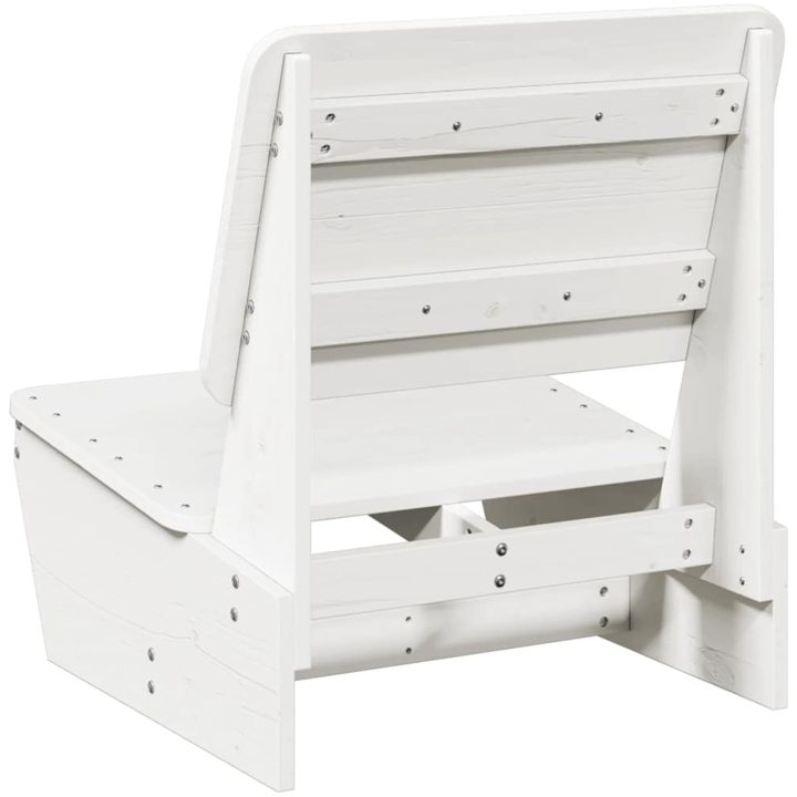 Trädgårdsstol vit 60x64x70,5 cm massiv furu vidaXL – bild 5