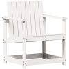 Trädgårdsstol vit 62x56x77 cm massiv furu vidaXL – miniatyr 2