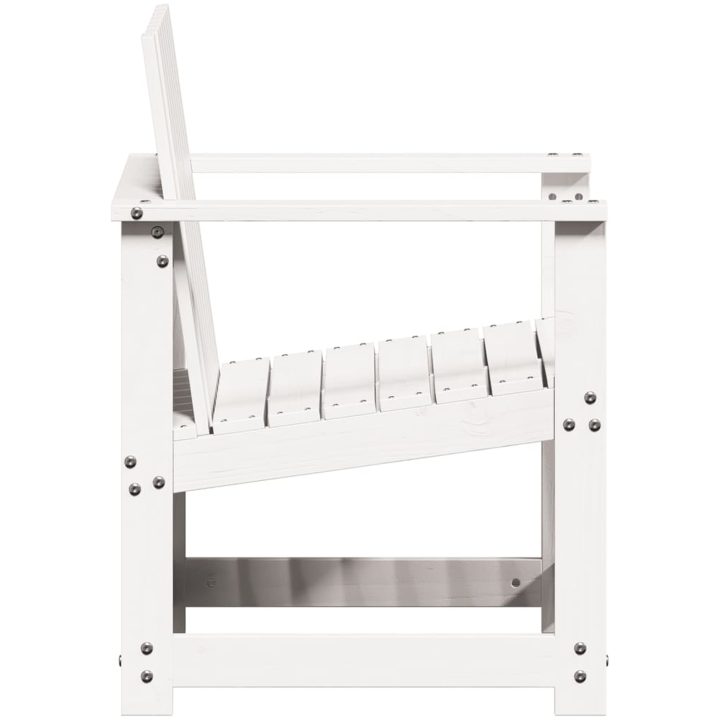 Trädgårdsstol vit 62x56x77 cm massiv furu vidaXL – bild 5