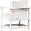Trädgårdsstol vit 62x56x77 cm massiv furu vidaXL – miniatyr 6