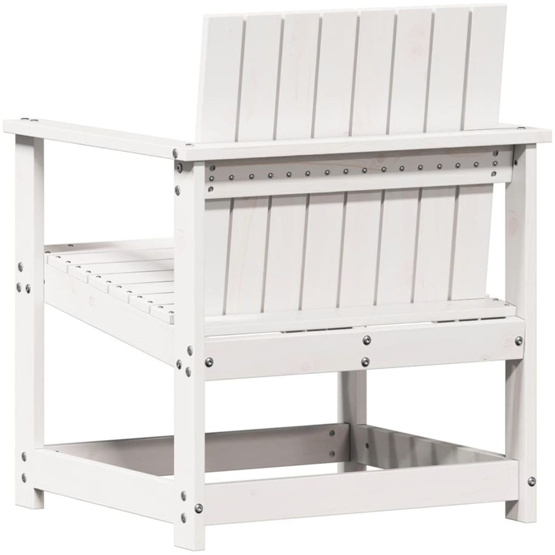 Trädgårdsstol vit 62x56x77 cm massiv furu vidaXL – bild 6