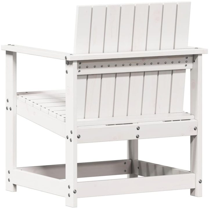 Trädgårdsstol vit 62x56x77 cm massiv furu vidaXL – bild 6