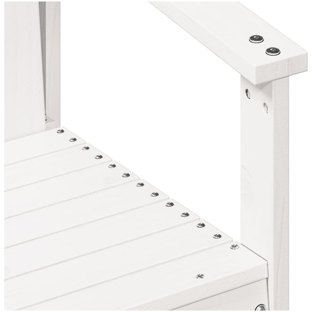 Trädgårdsstol vit 62x56x77 cm massiv furu vidaXL – bild 7