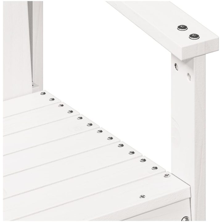 Trädgårdsstol vit 62x56x77 cm massiv furu vidaXL – bild 7