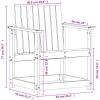 Trädgårdsstol vit 62x56x77 cm massiv furu vidaXL – miniatyr 9