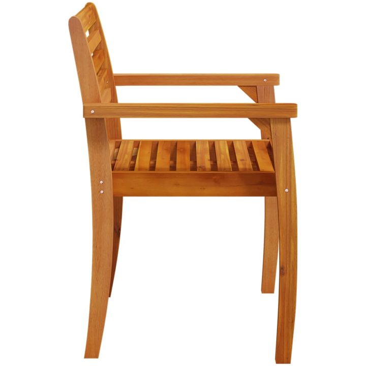 Trädgårdsstolar 2 st 59x55x85 cm massivt akaciaträ vidaXL – bild 5