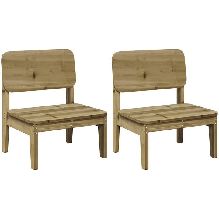 Trädgårdsstolar 2 st 60x52,5x72 cm impregnerad furu vidaXL – bild 2