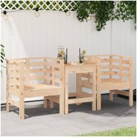 Trädgårdsstolar 2 st 61,5x53x71 cm massiv furu vidaXL