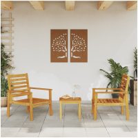 Trädgårdsstolar 2 st 66,5x65x81 cm massivt akaciaträ vidaXL