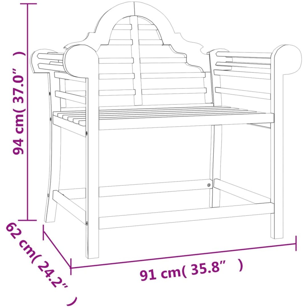Trädgårdsstolar 2 st 91x62x94 cm massiv teak vidaXL – bild 7