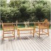 Trädgårdsstolar 2 st 91x62x94 cm massiv teak vidaXL – miniatyr 1
