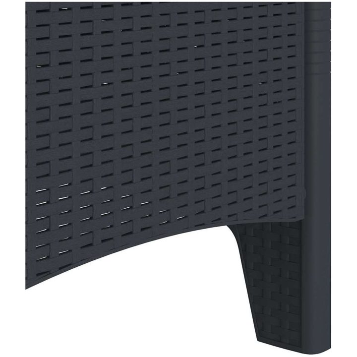 Trädgårdsstolar 2 st Antracit Poly Rattan vidaXL 53 x 49 x 85 cm – bild 8